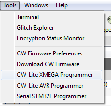 File:Tools menu XMEGA programmer.png
